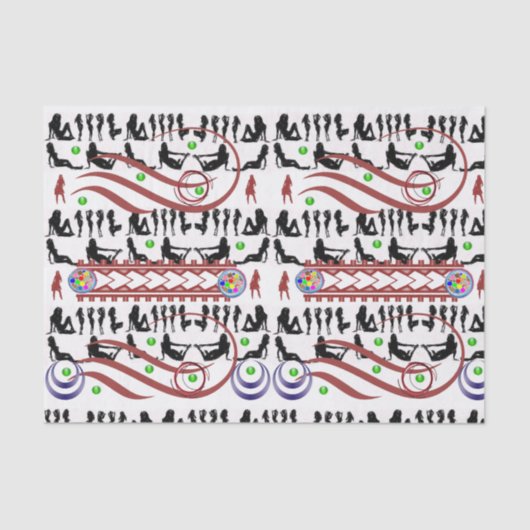 Dekorative Papiermancade Frauen Seidenpapier (Vorderseite)