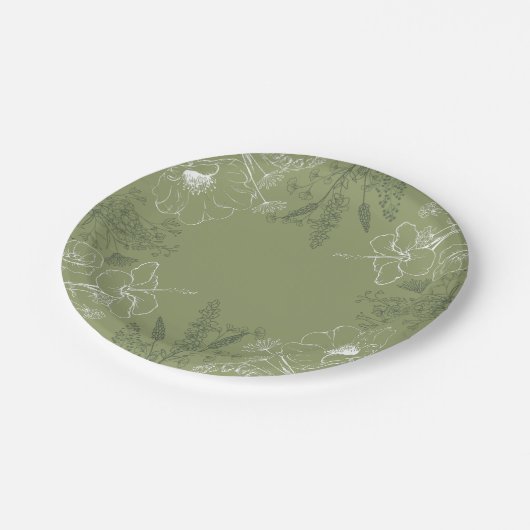 Dekorative Papierplatte Pappteller (Schrägansicht)