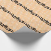Dekorative Peach Polka Dots Geschenkpapier (Ecke)