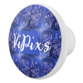 Dekorative persönliche Keramik ziehen blau/lila Keramikknauf (Rechts)