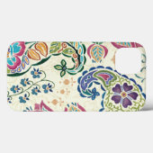 Dekorative Pfau und farbenfrohe Blume Case-Mate iPhone Hülle (Rückseite (Horizontal))