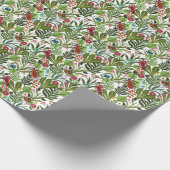 Dekorative Pflanze und Insekten: Nahtloses Design. Geschenkpapier (Ecke)