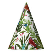 Dekorative Pflanze und Insekten: Nahtloses Design. Partyhütchen (Links)