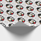 Dekorative Pinguin Geschenkpapier (Ecke)