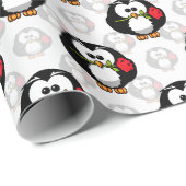 Dekorative Pinguin Geschenkpapier (Rolleneckpunkt)