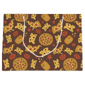 Dekorative Pizza Muster Große Geschenktasche Geschenktüte (Vorderseite)