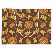 Dekorative Pizza Muster Große Geschenktasche Geschenktüte (Rückseite)