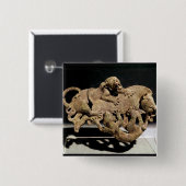 Dekorative Plakette, die einen wilden Eber Button (Vorne & Hinten)