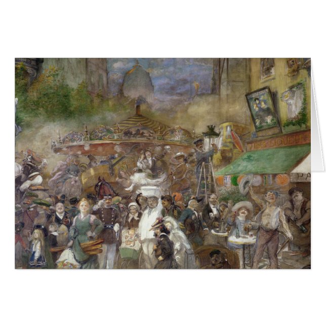 Dekorative Platte, die Paris darstellt (Vorderseite (Horizontal))