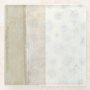 Dekorative Platten-Malerei in den neutralen Farben Glasuntersetzer