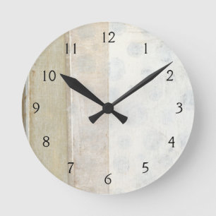 Dekorative Platten-Malerei in den neutralen Farben Runde Wanduhr