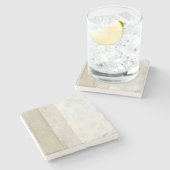 Dekorative Platten-Malerei in den neutralen Farben Steinuntersetzer (Seitenansicht)