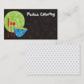 Dekorative Plattenschüsselgerät-Kochs-Catering-BU… Visitenkarte (Vorne/Hinten)