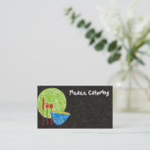 Dekorative Plattenschüsselgerät-Kochs-Catering-BU… Visitenkarte (Stehend Vorderseite)