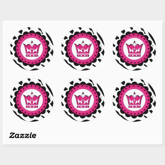 Dekorative Prinzessin Birthday Stickers (Blatt)