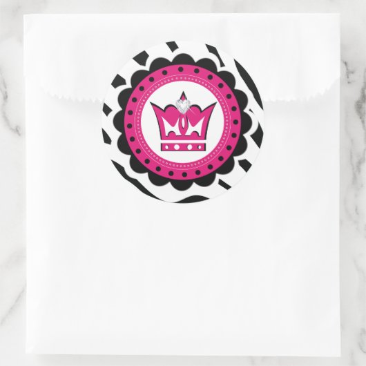 Dekorative Prinzessin Birthday Stickers (Tasche)