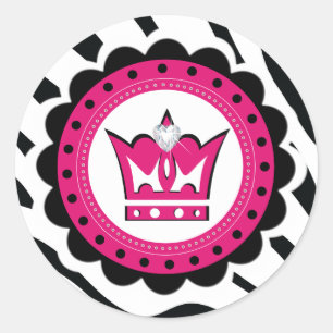 Dekorative Prinzessin Birthday Stickers