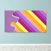 Dekorative Puzzle Piece Abstrakte Leinwand Zucker (Insitu (Holzboden))
