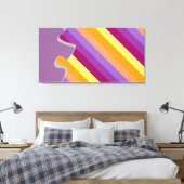 Dekorative Puzzle Piece Abstrakte Leinwand Zucker (Insitu (Schlafzimmer))
