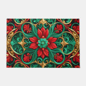 Dekorative Red Green Holiday Doormat Fußmatte (Vorderseite)