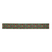 Dekorative Red Green Holiday Satin Ribbon Satinband (Vorderseite)