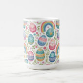 Dekorative Regenbogen-Osterhaseneier Pastell-Frühl Kaffeetasse (Mittel)