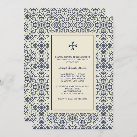 Dekorative religiöse Einladung (Vorne/Hinten)