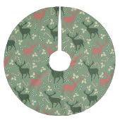 Dekorative Rentiere Polyester Weihnachtsbaumdecke (Vorderseite)