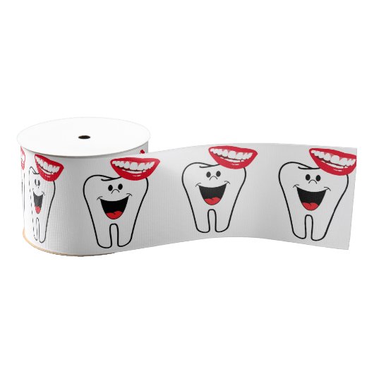 Dekorative Ribbon Teeth Smile Dentist Ripsband (Spule)