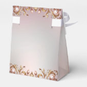 Dekorative rosa Blumen Geschenkbox Geschenkschachtel (Rückseite)
