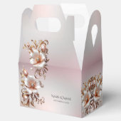 Dekorative rosa Blumen Geschenkbox Geschenkschachtel (Geöffnet)