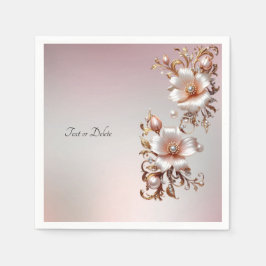 Dekorative rosa Blumenblüten Serviette