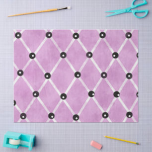 Dekorative rosa-elfenbeinfarbene Gitter-Stud-Nagel Seidenpapier