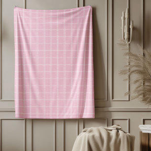 Dekorative rosa Karo- und Punkte-Decke Stylisch Fleecedecke