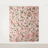 Dekorative Rosa Rose Botanisch Wandteppich (Vorderseite)