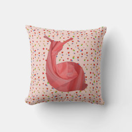 Dekorative rosa Schnecke Kissen