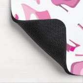 Dekorative rosa Schuhschablone Mousepad (Ecke)