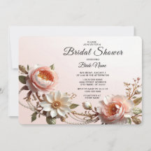 Dekorative rosa und weiße Blumen Brautparty