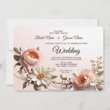 Dekorative rosa und weiße Blumen Hochzeit