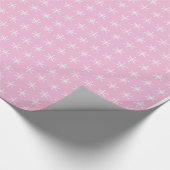 Dekorative Rosa Weihnachtsschneeflocke Dekoration Geschenkpapier (Ecke)