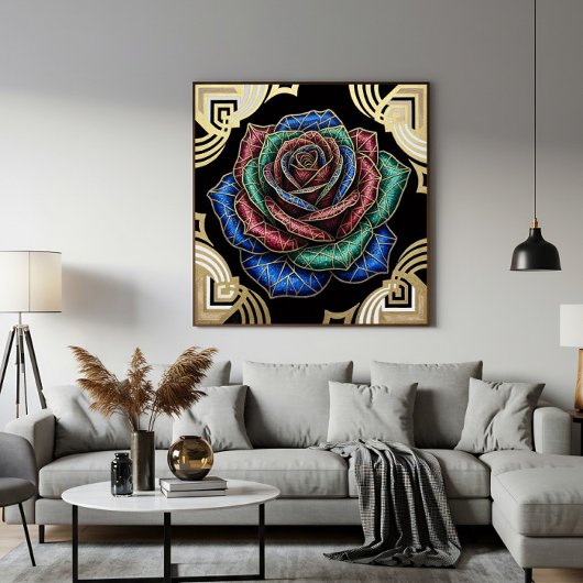 Dekorative Rose Poster