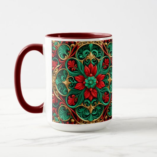 Dekorative Rot-Grün-Tasse Tasse (Links)