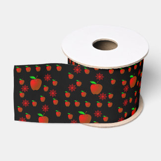 dekorative rote Äpfel Ripsband