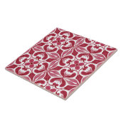 Dekorative rote Azulejo-Fliesen-Patchwork-Muster Fliese (Seite)