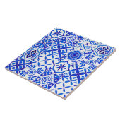 Dekorative rote Azulejo-Fliesen-Patchwork-Muster Fliese (Seite)