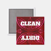 Dekorative Rote Geschirrspülmaschine Magnet (Vorderseite/Rückseite)