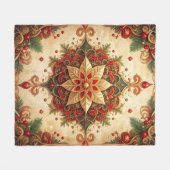 Dekorative rote grüne Fleece-Decke Fleecedecke (Vorderseite (Horizontal))