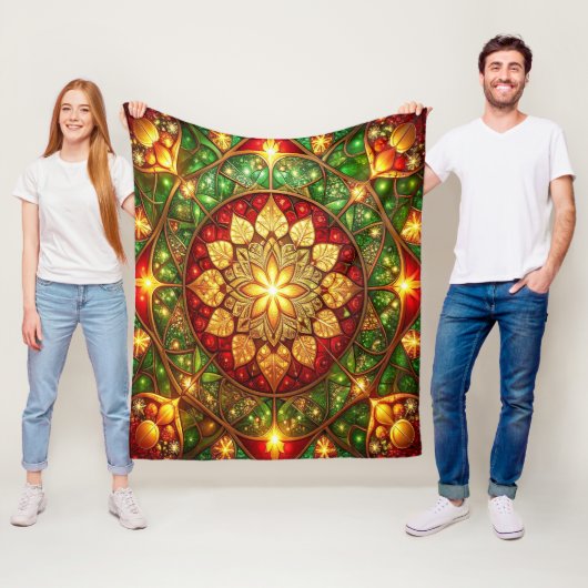 Dekorative rote grüne Fleece-Decke Fleecedecke (Beispiel)