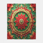 Dekorative rote grüne Fleece-Decke Fleecedecke (Vorderseite)