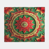 Dekorative rote grüne Fleece-Decke Fleecedecke (Vorderseite (Horizontal))